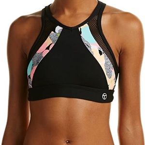 Trina Turk Mesh Back Cut Out Detailed Sports Bra